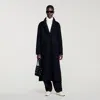 Sandro Double-faced Coat With Studs In Blue