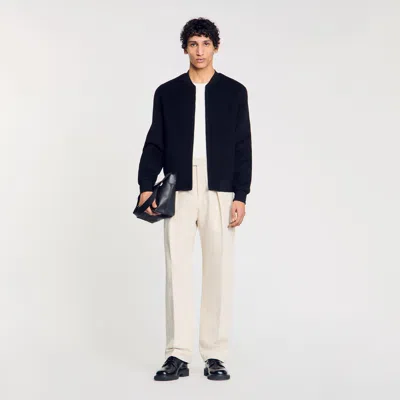 SANDRO BLOUSON EN LAINE DOUBLE FACE