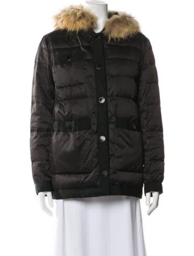 Pre-owned Sandro Down Coat In Black