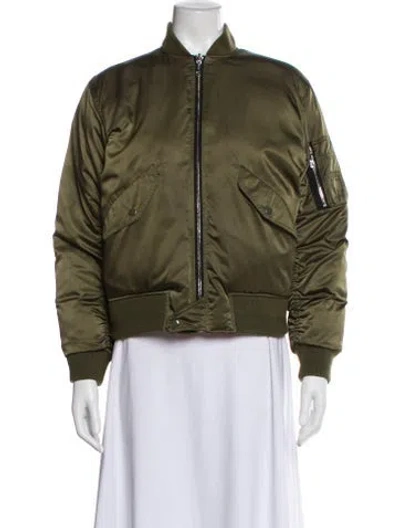 Pre-owned Sandro Down Jacket In Green