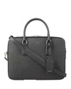Sandro Downtown Large Saffiano Leather Briefcase In Gray