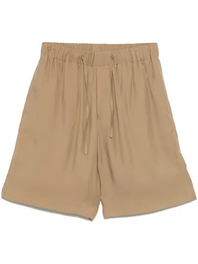 Sandro Drawstring Bermuda Shorts In Brown