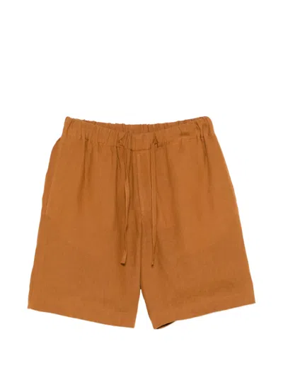 Sandro Drawstring Deck Shorts In Brown