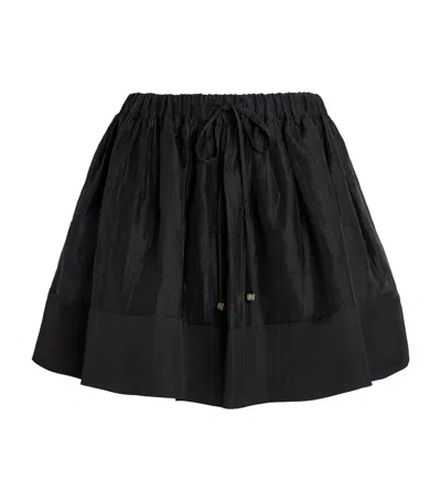 Sandro Drawstring Mini Skirt In Black