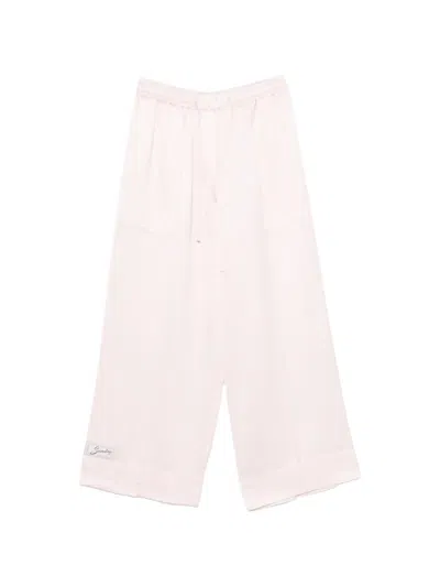 Sandro Drawstring Palazzo Pants In Pink