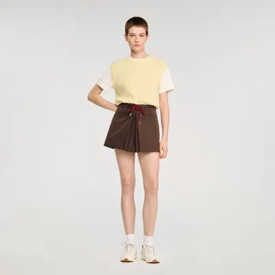SANDRO PLEATED SKORT