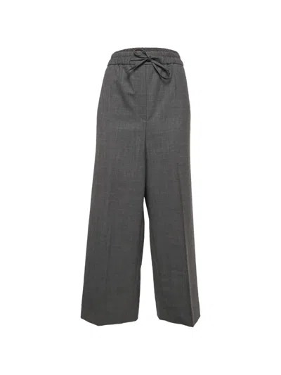Pre-owned Sandro Drawstring Trousers In Grey