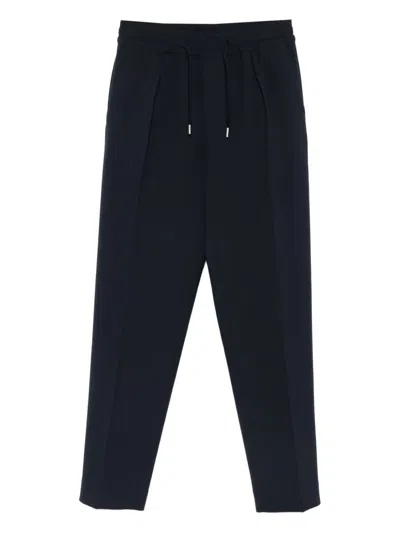 SANDRO ELASTICATED STRAIGHT-LEG TROUSERS
