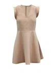 Sandro Dress With Eyelets In Pink Polyester In Pink