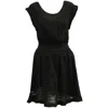 Sandro Dress With Mesh Skirt In Black Polyester Viscose In Black