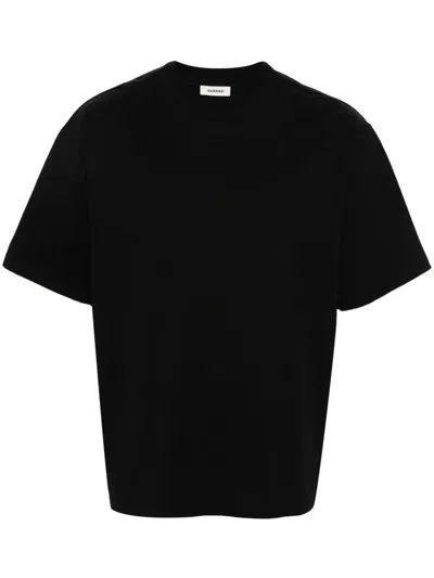 Sandro Drop-shoulder T-shirt In Black