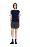 Sandro Dual-material Knit Sweater In Multi