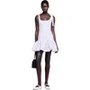 Sandro Lolita Mixed-media Mini Dress In White