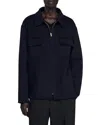 Sandro Dual Pocket Overshirt Jacket In Blue