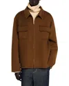 Sandro Dual Pocket Overshirt Jacket In Burgundy