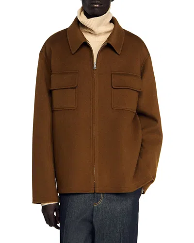 SANDRO DUAL POCKET OVERSHIRT JACKET