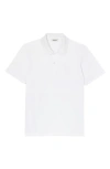Sandro Easy Glossy Flower Cotton Graphic Polo In White