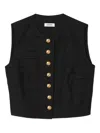 Sandro Eilat Pleated Button-front Top