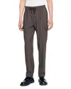 Sandro Elasticated Cargo Trousers In Dark Khaki