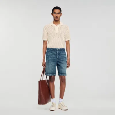 SANDRO SHORT EN DENIM ÉLASTIQUÉ