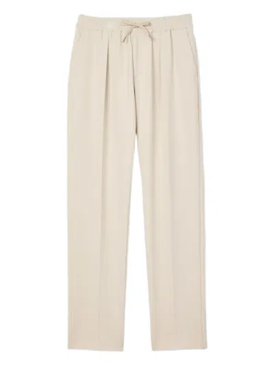 Sandro Elasticated-drawstring Trousers In Neutral