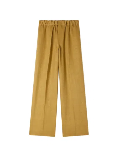 Sandro Elasticated Loose Trousers In Brown