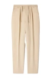 Sandro Elasticated Straight-leg Trousers In Neutral