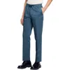 Sandro Alpha Cotton Blend Straight Leg Drawstring Pants In Thunderstorm Blue