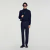 Sandro Elasticated Straight Trousers In Black