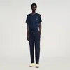 Sandro Elasticated Straight-leg Trousers In Blue