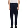 Sandro Elasticated Straight-leg Trousers In Black
