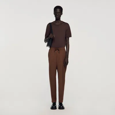 SANDRO PANTALON DROIT ÉLASTIQUÉ