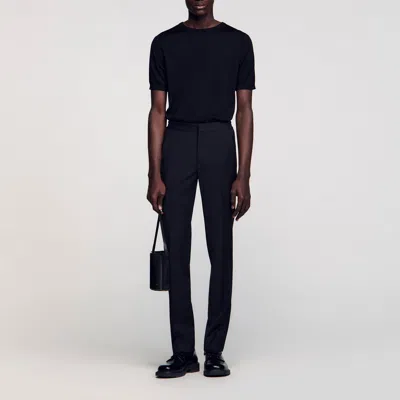 Sandro Elasticated Trousers In Black