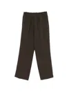 Sandro Elasticated Wide-leg Trousers In Brown