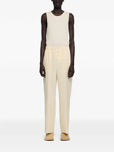 Sandro Elastic-waistband Trousers In Neutral