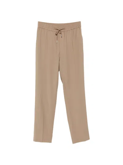 Sandro Elastic-waistband Trousers In Nude