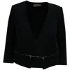 Sandro Elbow-length Sleeves Zipper-trim Jacket In Black Wool In Black