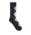 Sandro Embellished Argyle Socks In Black