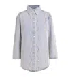 Sandro Embellished Denim Shirt In Gold