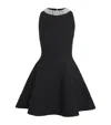 Sandro Womens Black Crystal-embellished Sleeveless Knitted Mini Dress In Black