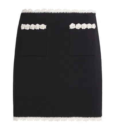 Sandro Embellished Mini Skirt In Black