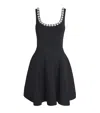 Sandro Embellished-neck Mini Dress In Black