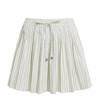 Sandro Embellished Stripe Mini Skirt In Neutral