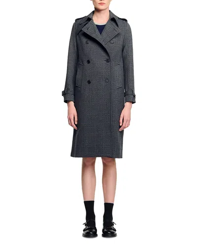 Sandro Embellished Trench Coat