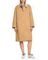 Sandro Diderot Embellished-collar Trench Coat In Camel