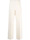Sandro Embellished Tweed Trousers In Neutrals