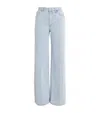 Sandro Embellished Wide-leg Jeans In Gold