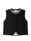 Sandro Embellished Wool Blazer In Black