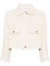 Sandro Embossed-buttons Jacket In Neutrals