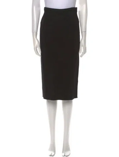 Pre-owned Sandro Embroidered Accent Knee-length Skirt In Black